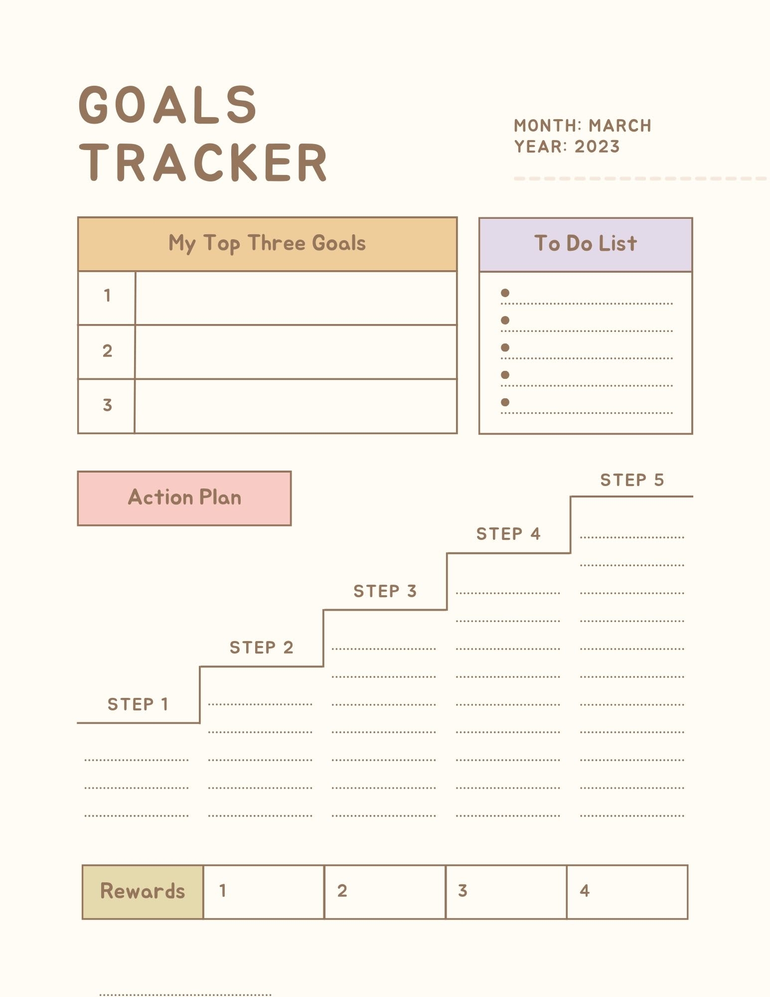 Free Printable Goal Setting Worksheets For Students