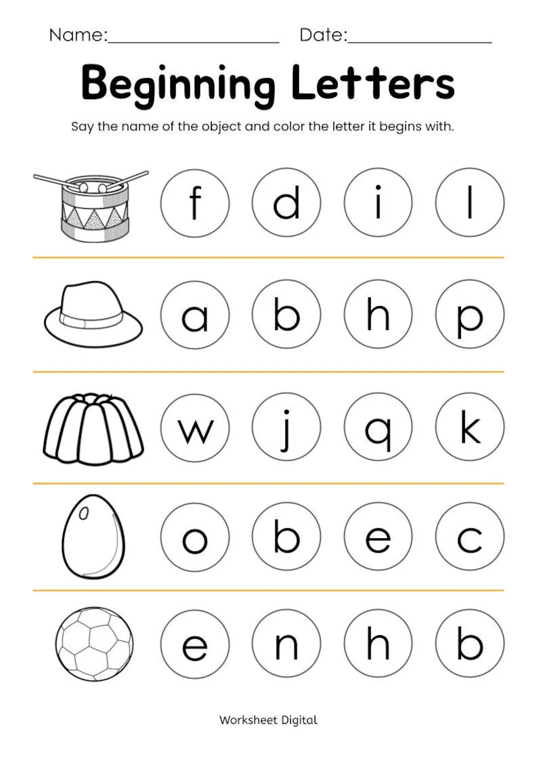 10 Printable Beginning Letters Worksheets For Kindergarten 10 Printable Beginning Letters Worksheets For Kindergarten