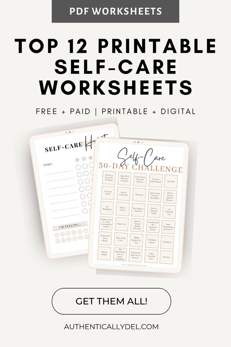 12 Printable Self Care Worksheets For Adults 12 Printable Self Care Worksheets For Adults