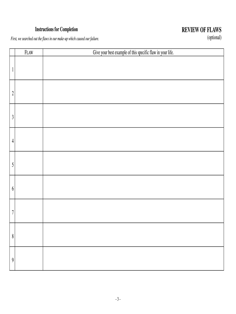 12Step Fourth Step Inventory Form Fill Online Printable 12Step Fourth Step Inventory Form Fill Online Printable