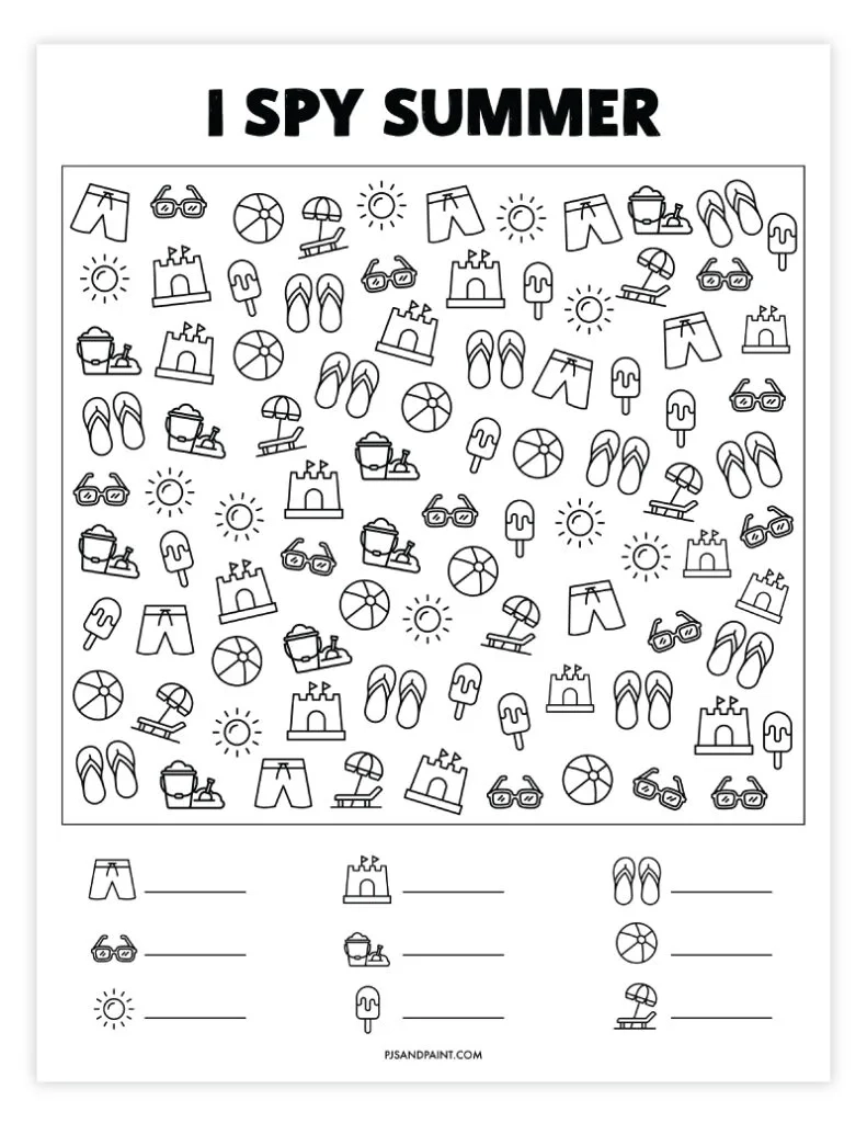 13 Free Printable Summer Games And Activities Pjs And Paint 13 Free Printable Summer Games And Activities Pjs And Paint