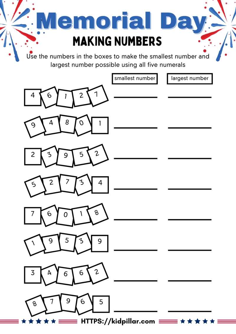 Free Printable Memorial Day Worksheets Free Printable Memorial Day Worksheets