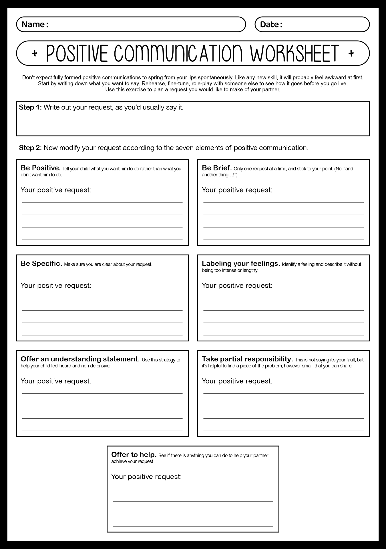 Free Printable Communication Skills Worksheets Free Printable Communication Skills Worksheets