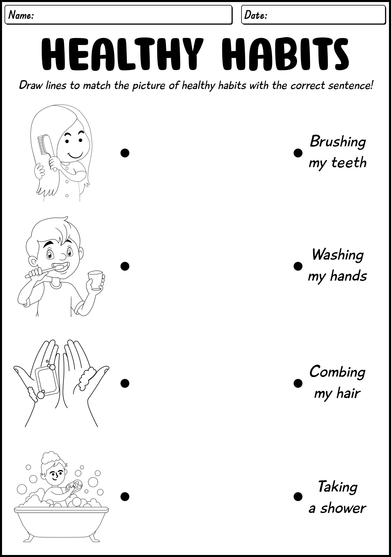 Printable Healthy Habits Worksheets Printable Healthy Habits Worksheets