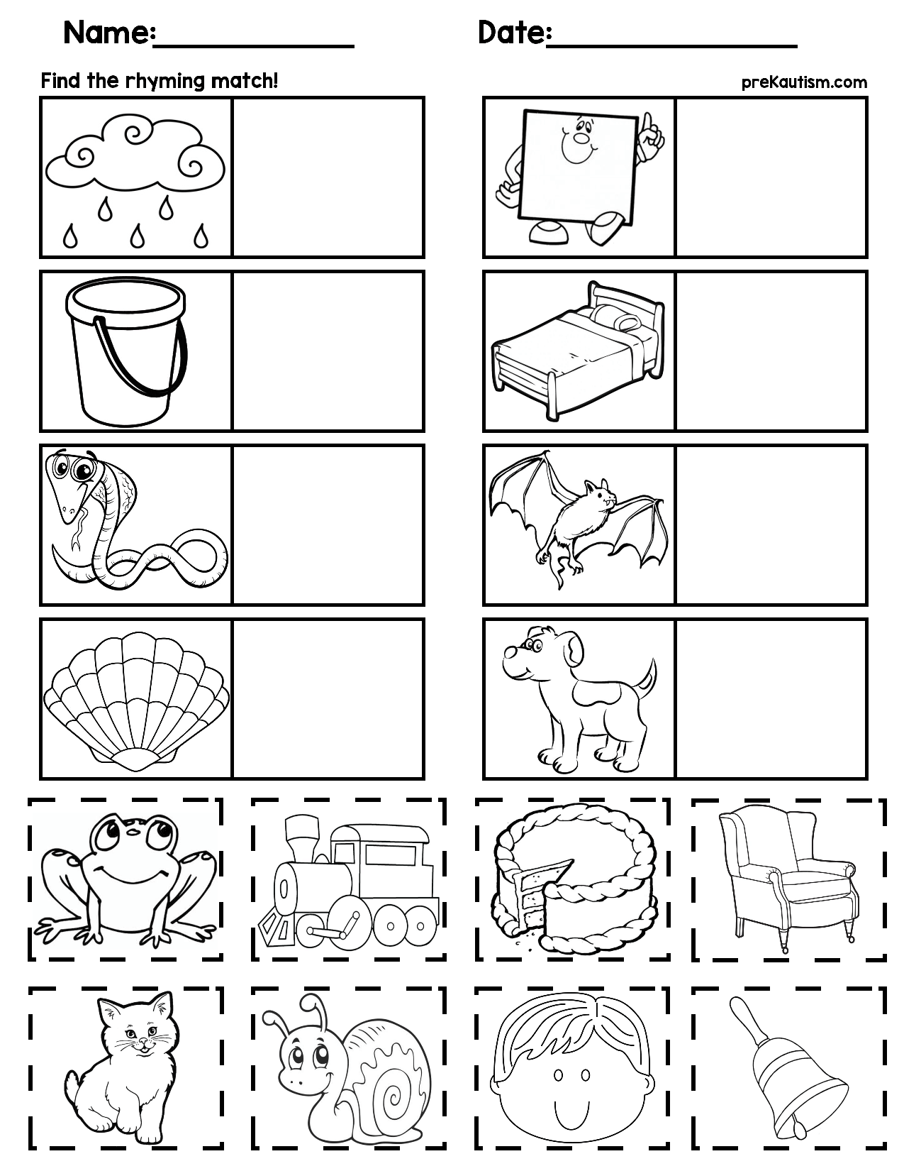 Free Printable Rhyming Worksheets Free Printable Rhyming Worksheets