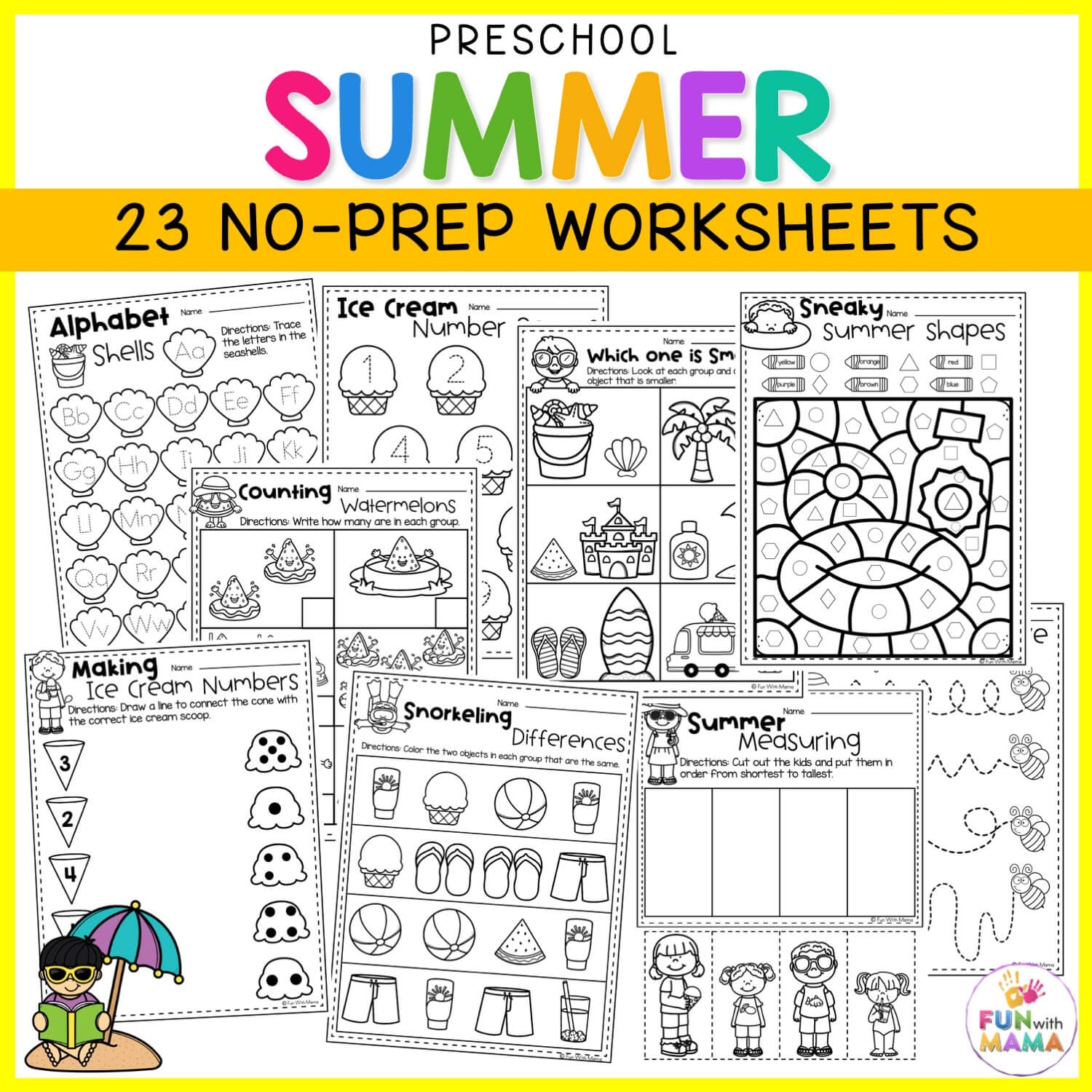 20 summer worksheets for preschool fun with mama 20 summer worksheets for preschool fun with mama