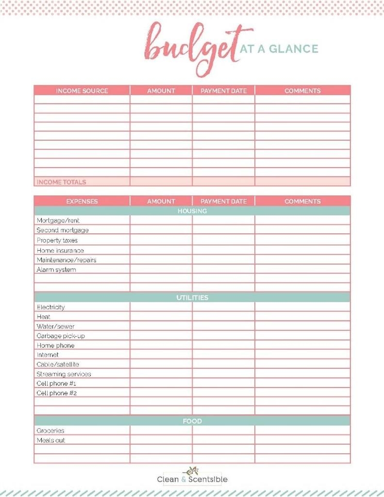 Best Free Printable Budget Worksheet Pdf Best Free Printable Budget Worksheet Pdf