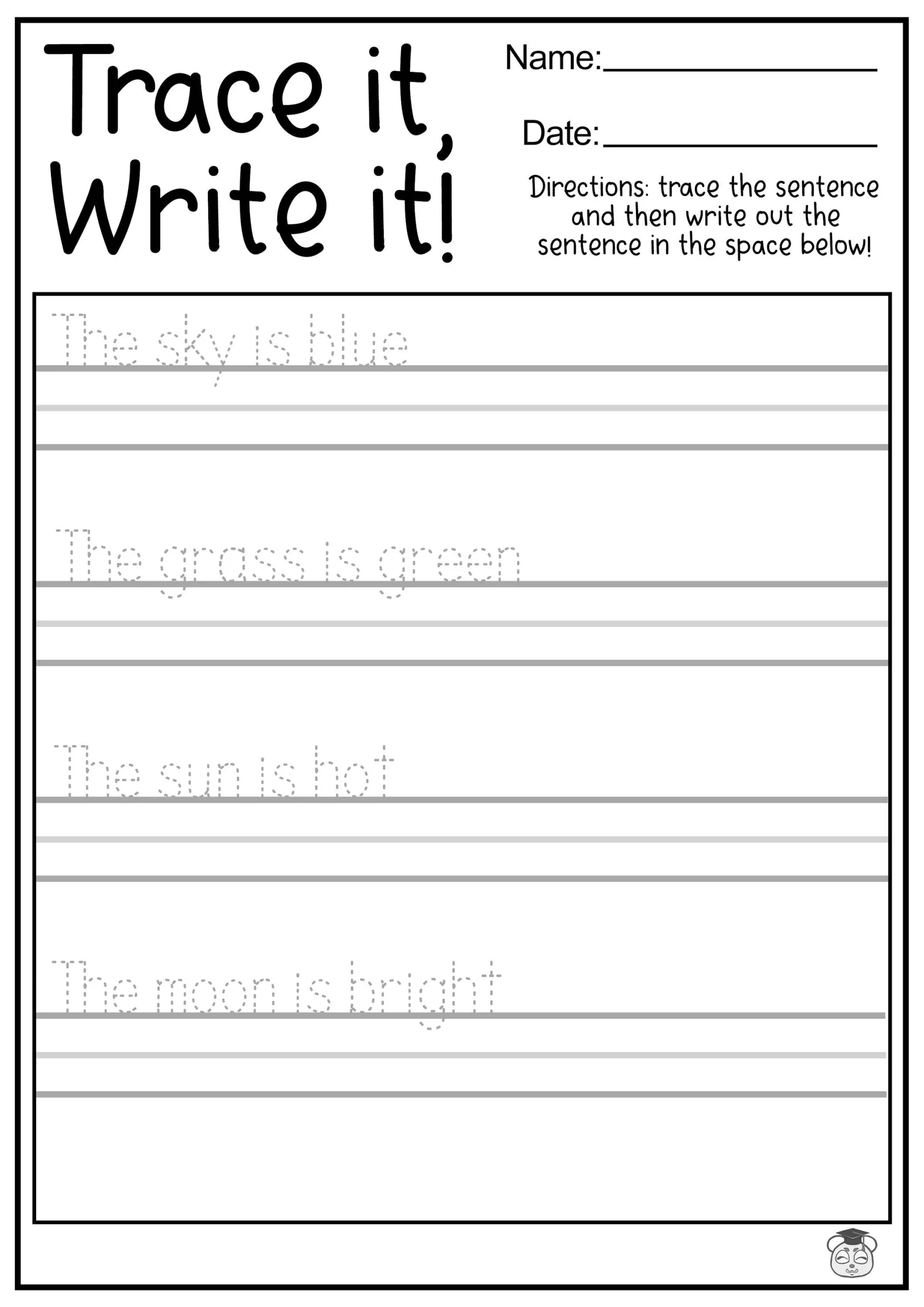 23 Printable Tracing And Writing English Worksheets Trace And 23 Printable Tracing And Writing English Worksheets Trace And