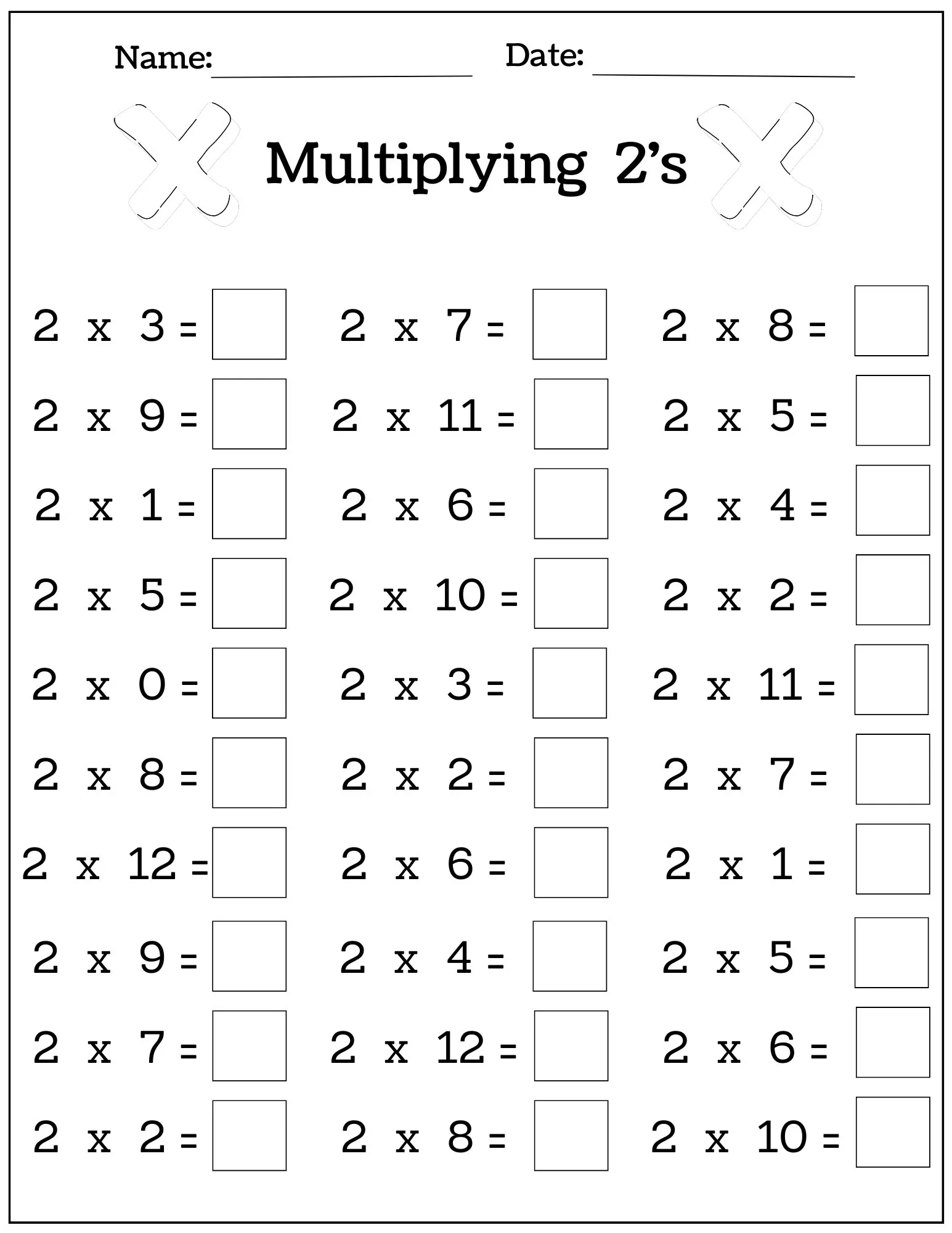 24 Printable Multiplication Worksheets Fill In The Blanks 24 Printable Multiplication Worksheets Fill In The Blanks
