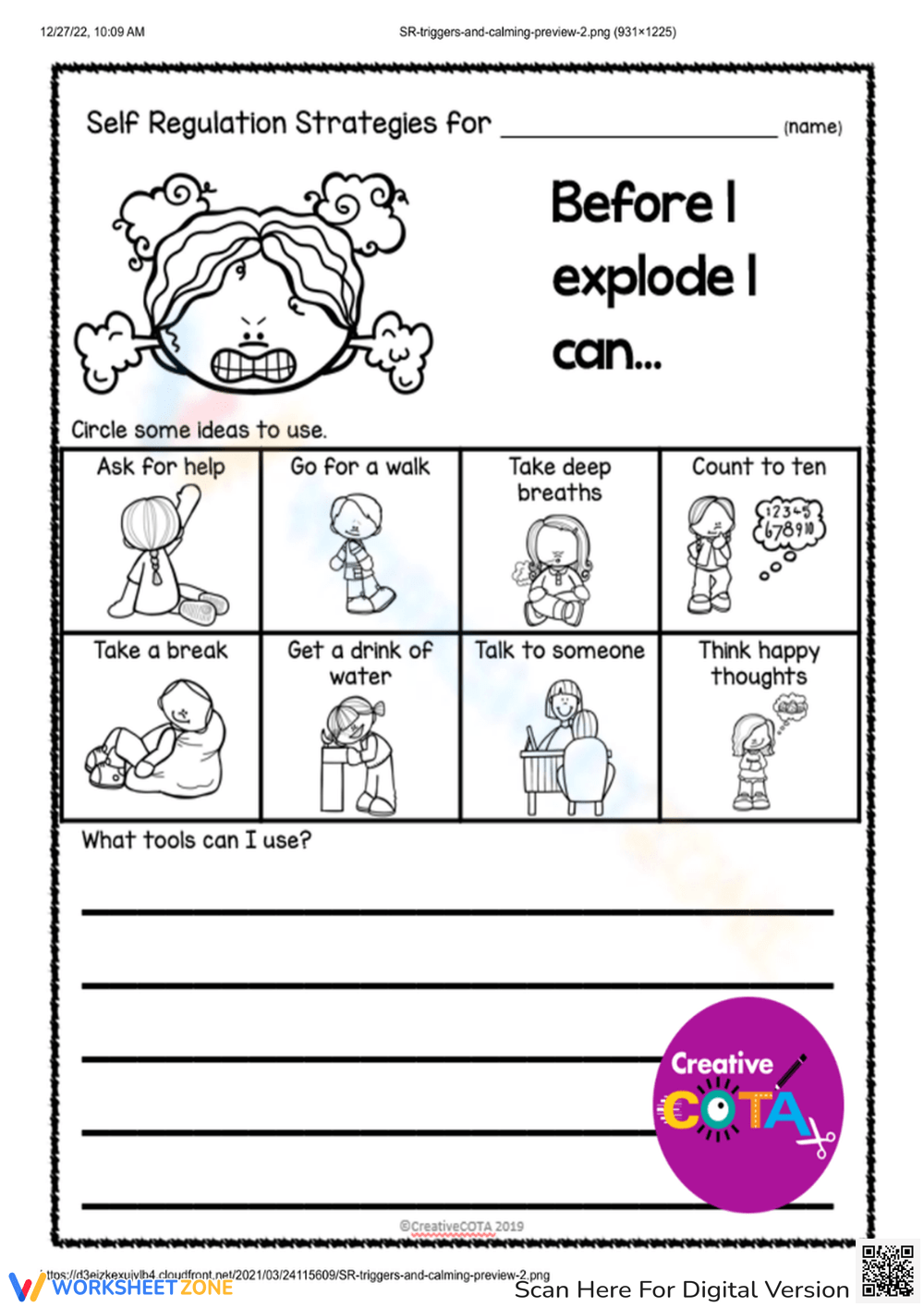 Free Printable Impulse Control Worksheets Printable