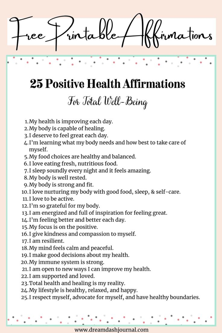 25 Positive Health Affirmations With Free Printables Cards 25 Positive Health Affirmations With Free Printables Cards