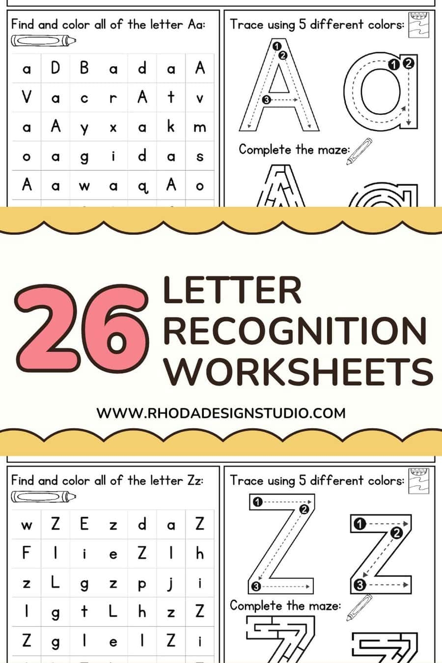 Letter Recognition Free Printable Worksheets Letter Recognition Free Printable Worksheets