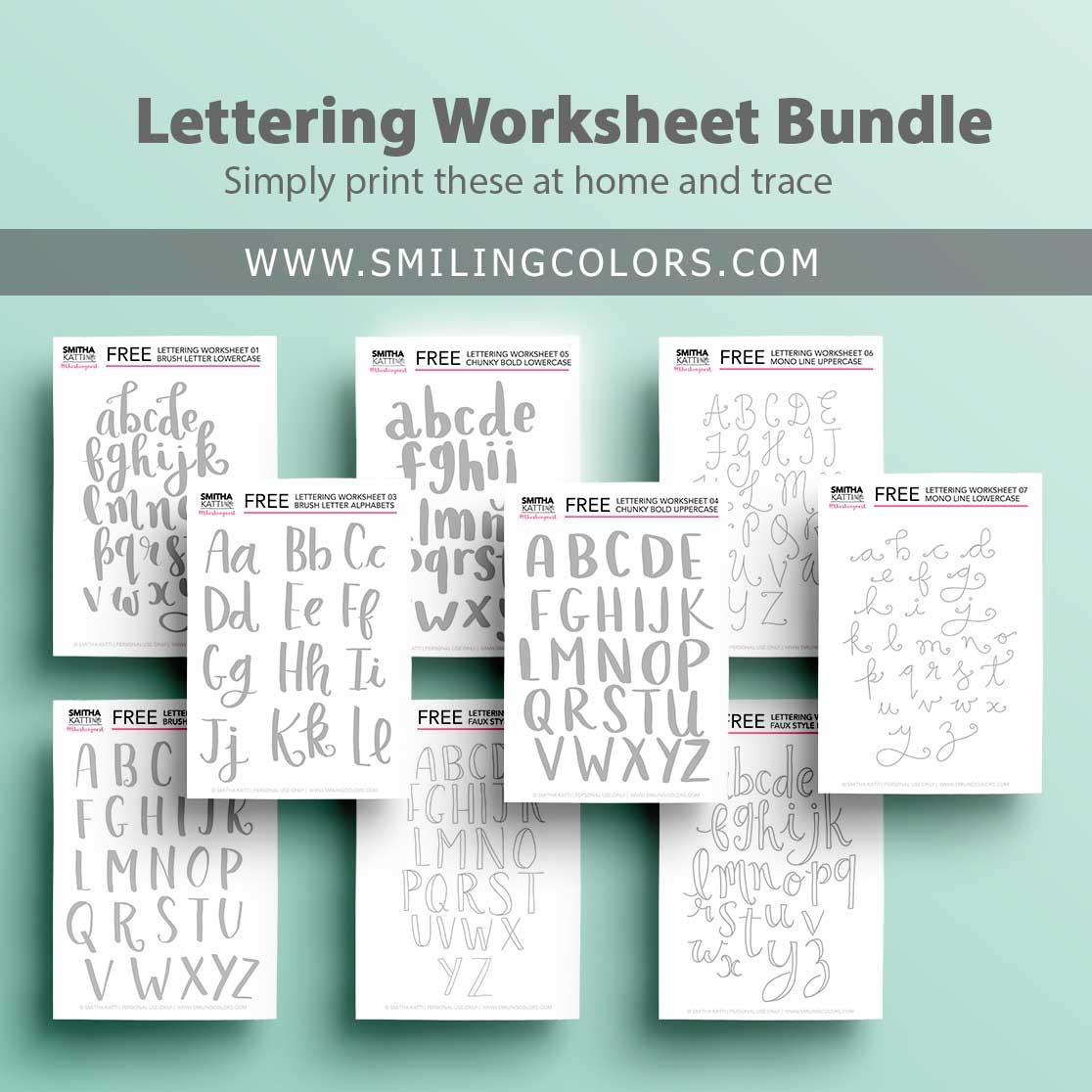 30 FREE Lettering Worksheets Print amp Start Practicing 30 FREE Lettering Worksheets Print amp Start Practicing