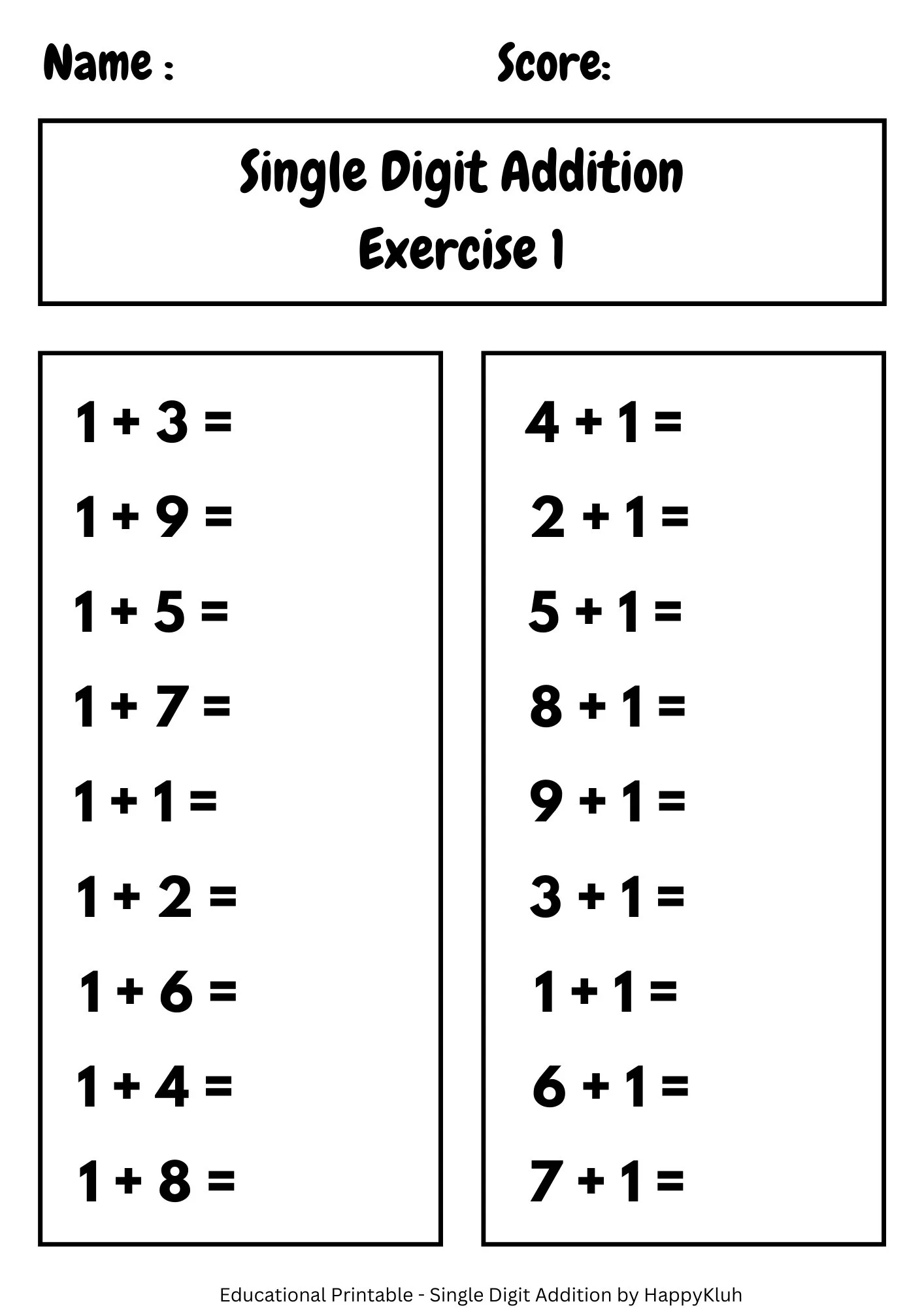 30 Printable Single Digit Addition Worksheets Preschool 2nd Grade 30 Printable Single Digit Addition Worksheets Preschool 2nd Grade