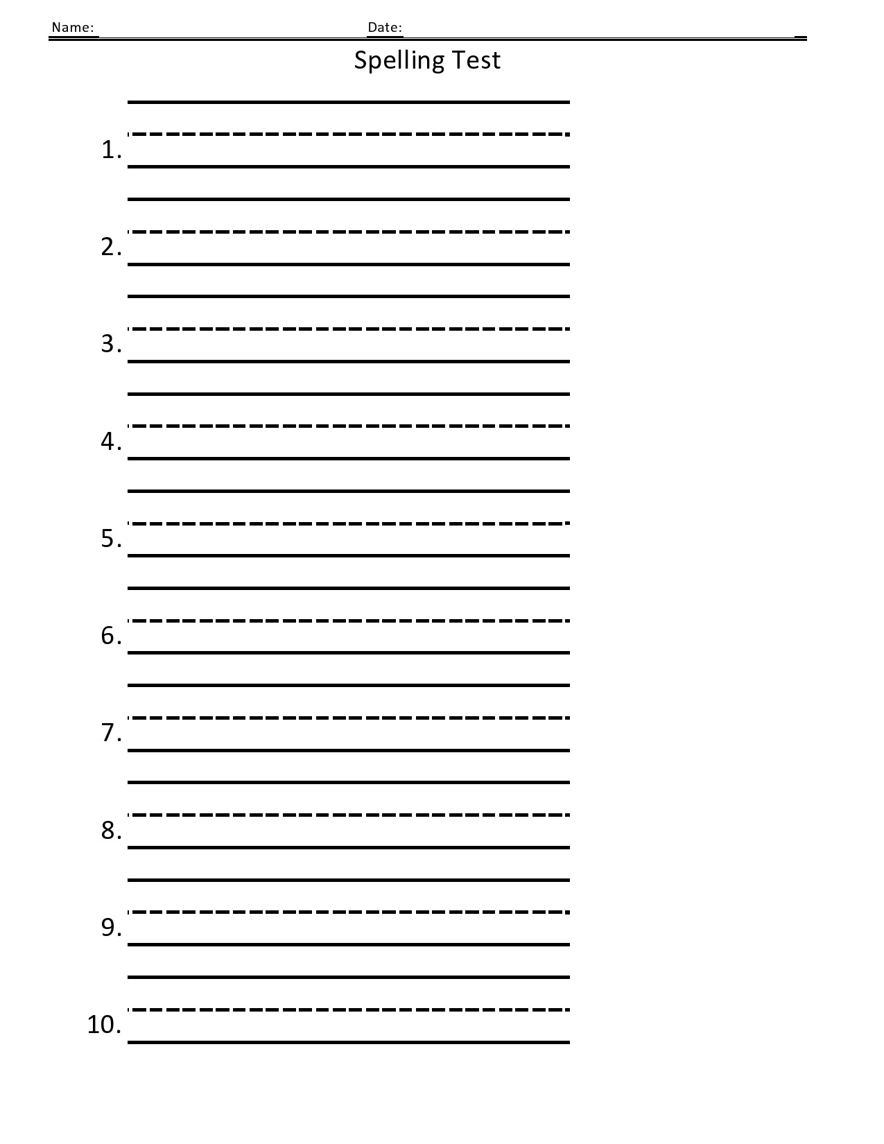 Free Printable Blank Spelling Practice Worksheets Free Printable Blank Spelling Practice Worksheets