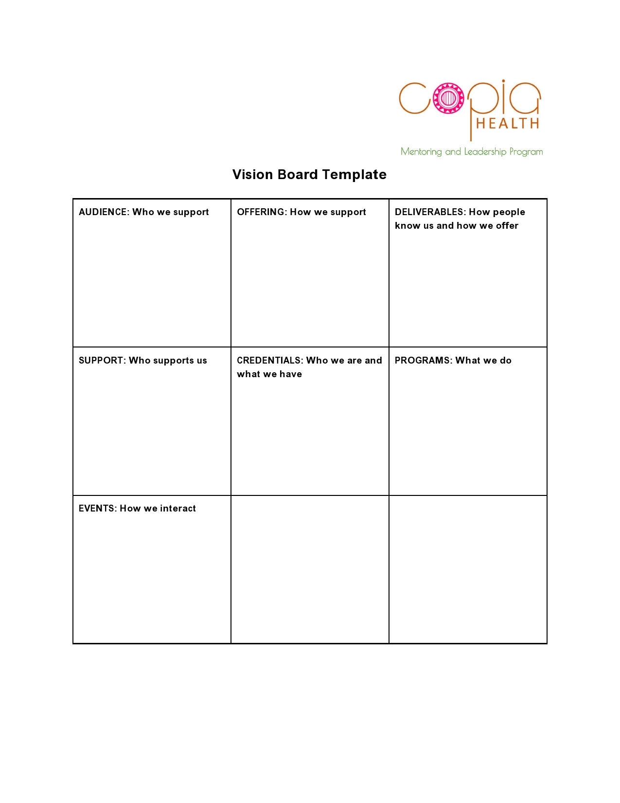 Printable Vision Board Worksheet Pdf Printable Vision Board Worksheet Pdf