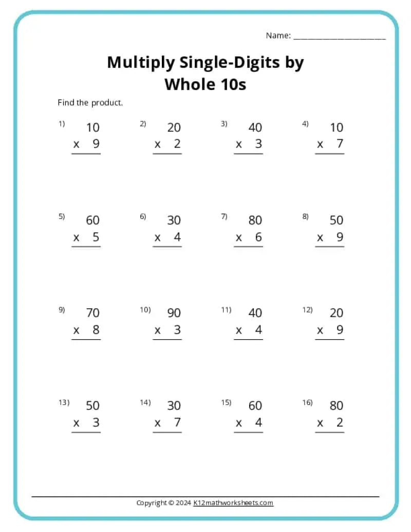 3rd Grade Multiplication Worksheets K12 Math Worksheets 3rd Grade Multiplication Worksheets K12 Math Worksheets