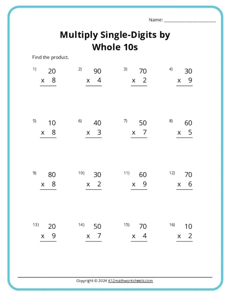 3rd Grade Multiplication Worksheets K12 Math Worksheets 3rd Grade Multiplication Worksheets K12 Math Worksheets