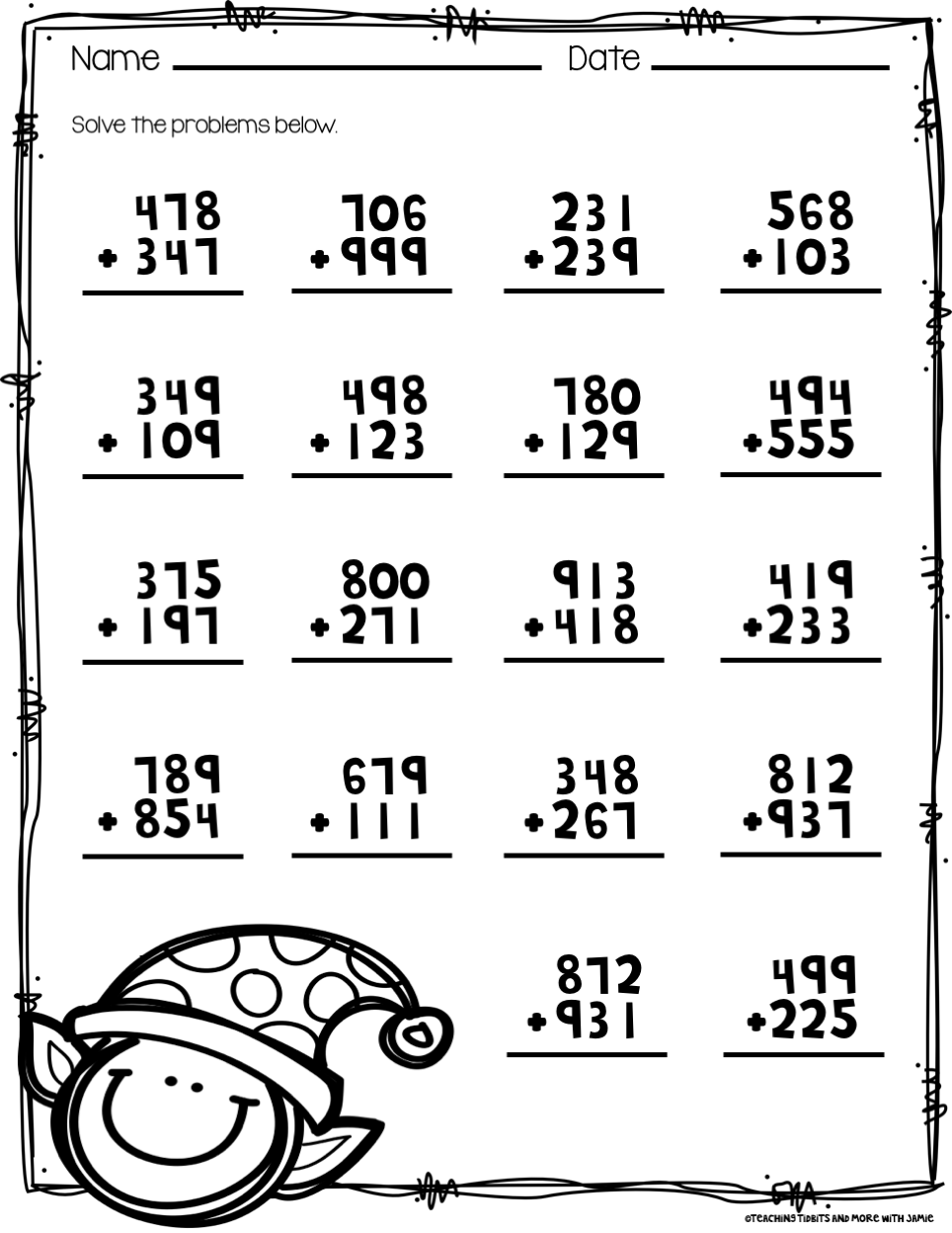 3rd Grade October Math Worksheets Teaching Math And More 3rd Grade October Math Worksheets Teaching Math And More