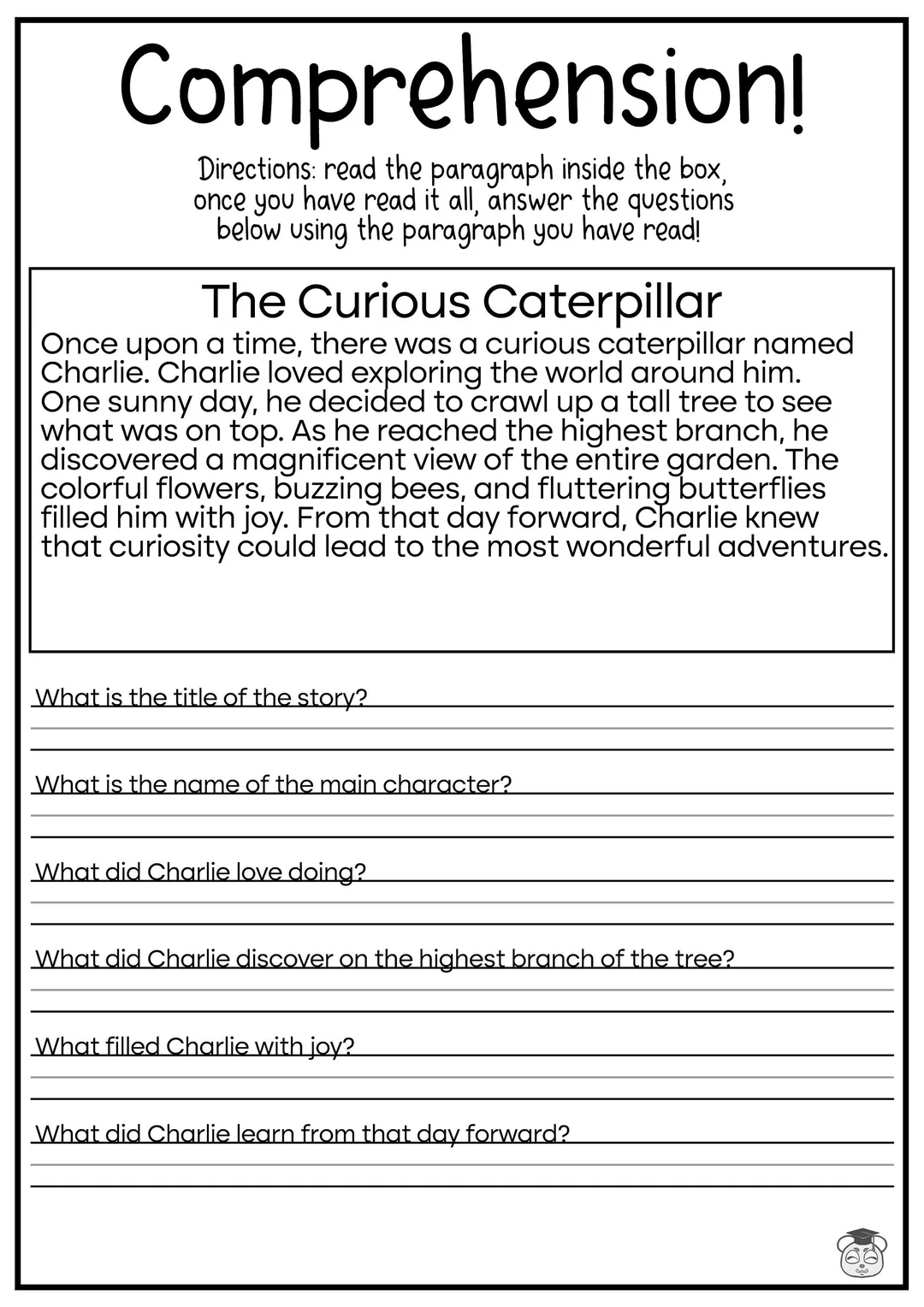5 Printable Reading Comprehension English Worksheets ages 4 5 Printable Reading Comprehension English Worksheets ages 4