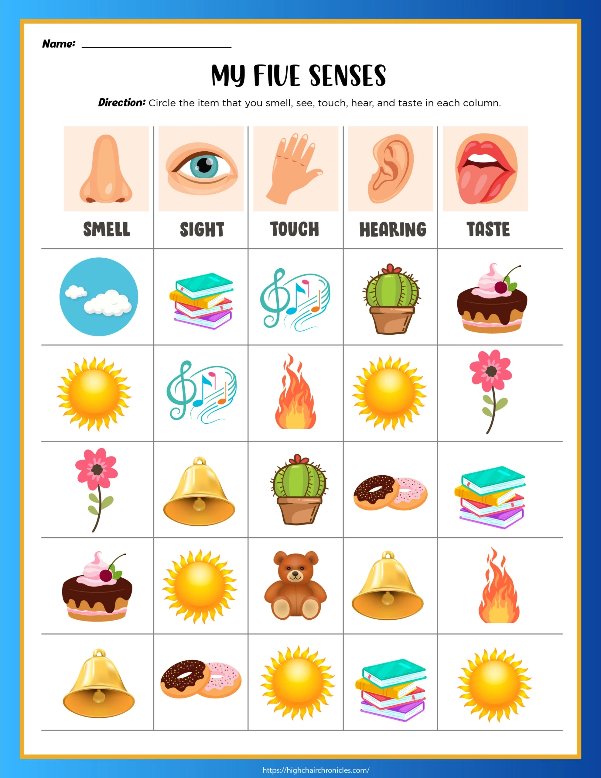 5 Senses Worksheets For Preschool And Kindergarten Free 5 Senses Worksheets For Preschool And Kindergarten Free