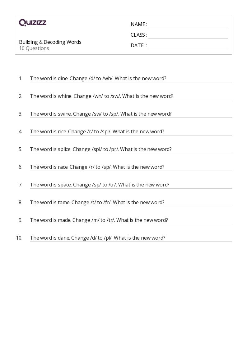 50 Decoding Words Worksheets On Quizizz Free amp Printable 50 Decoding Words Worksheets On Quizizz Free amp Printable