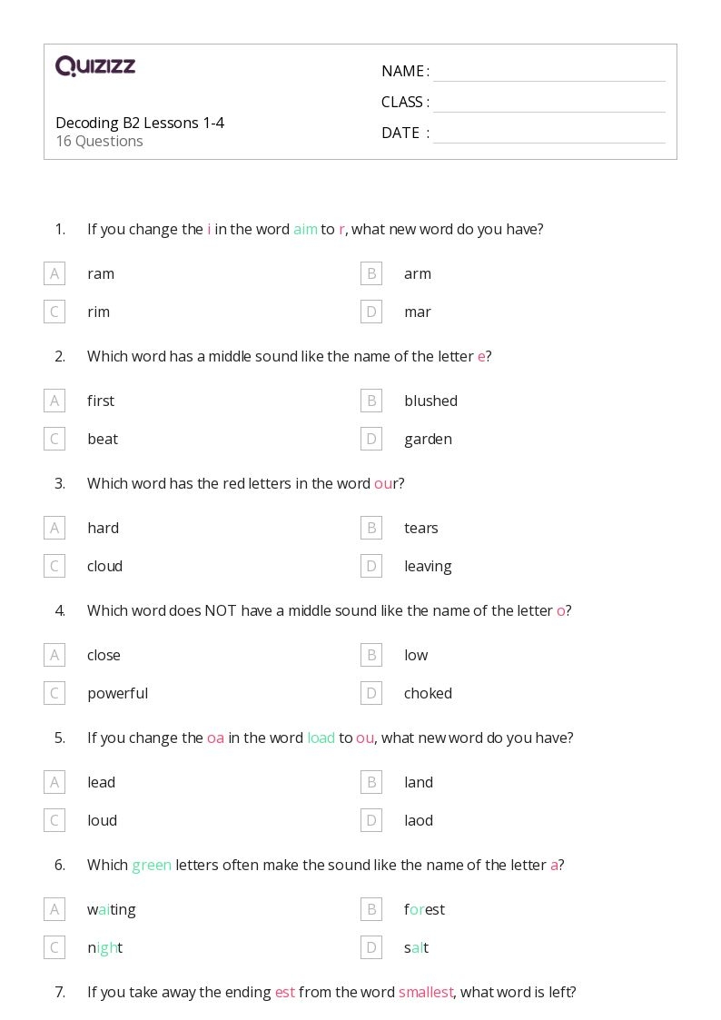 50 Decoding Words Worksheets On Quizizz Free amp Printable 50 Decoding Words Worksheets On Quizizz Free amp Printable