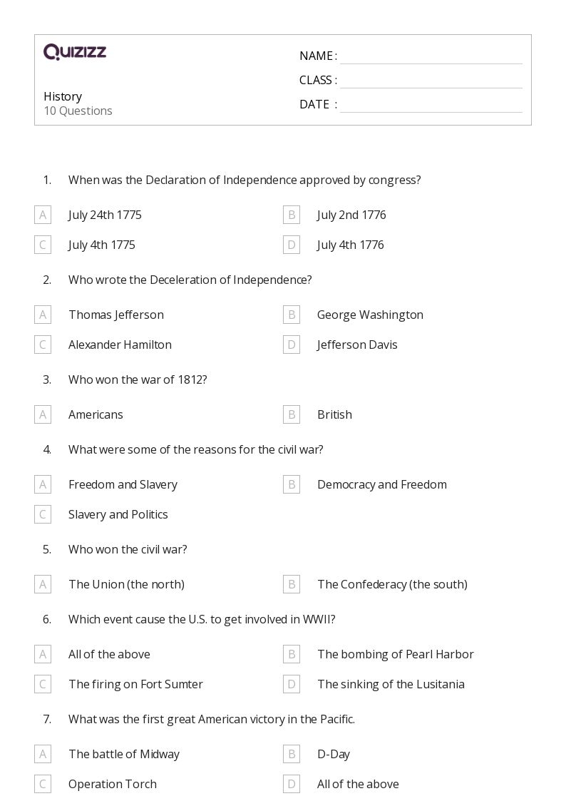 50 History Worksheets For 5th Class On Quizizz Free amp Printable 50 History Worksheets For 5th Class On Quizizz Free amp Printable