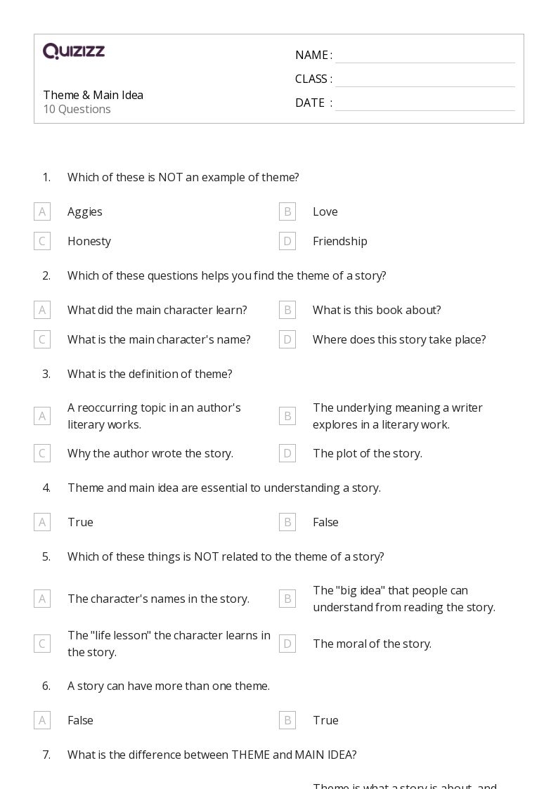 50 Identifying The Main Idea Worksheets For 4th Class On Quizizz 50 Identifying The Main Idea Worksheets For 4th Class On Quizizz