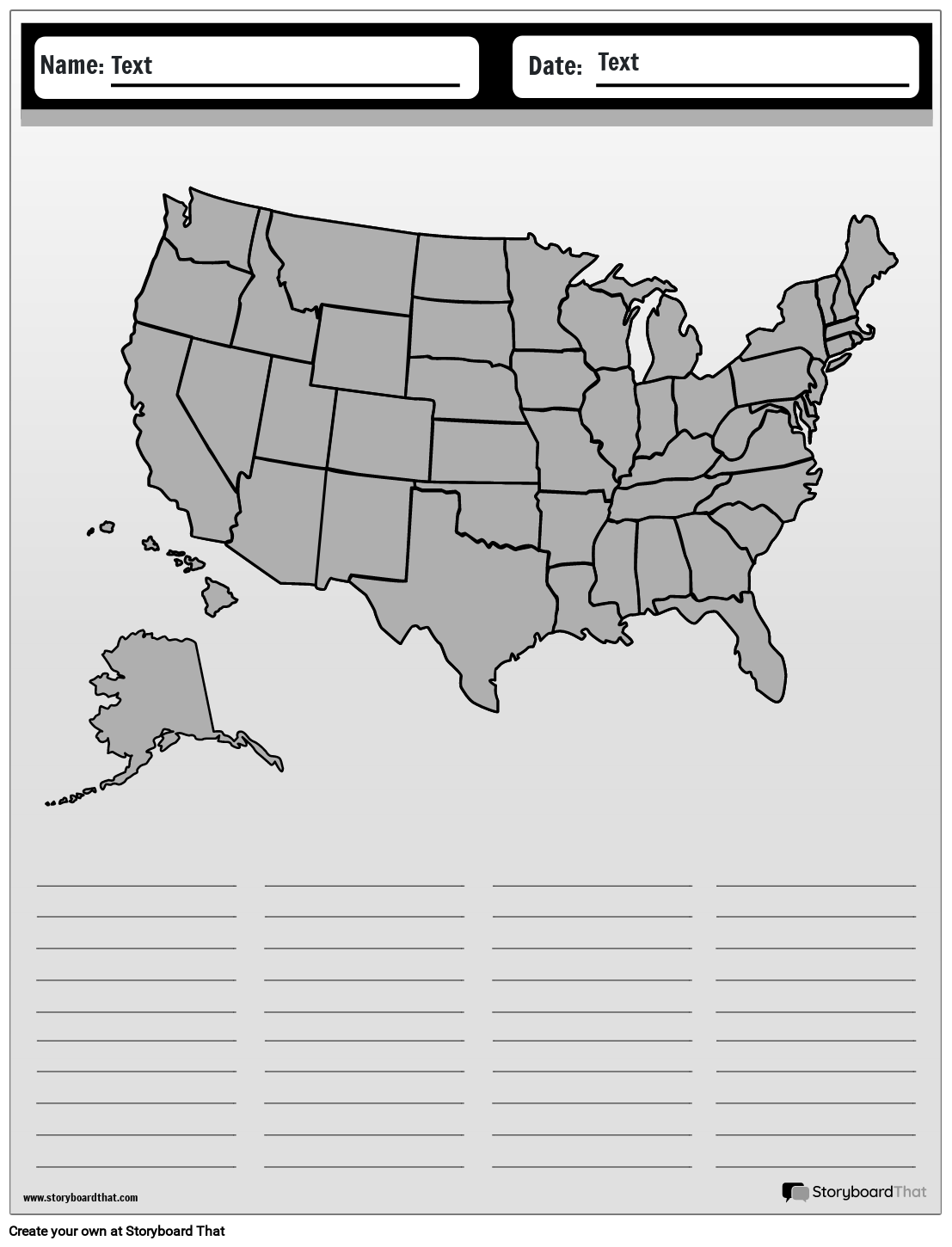 50 States Worksheets Create amp Print With Storyboard That 50 States Worksheets Create amp Print With Storyboard That