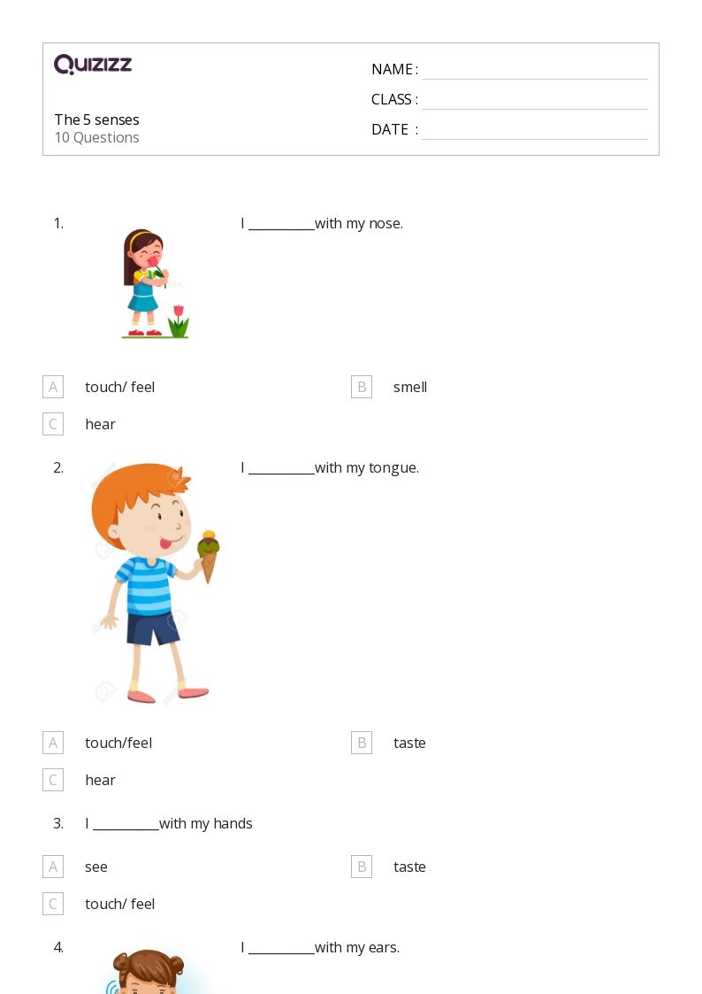 50 The 5 Senses Worksheets For 3rd Grade On Quizizz Free 50 The 5 Senses Worksheets For 3rd Grade On Quizizz Free