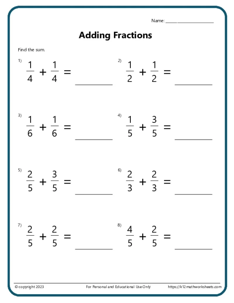 5th Grade Math Worksheets 5th Grade Math Worksheets