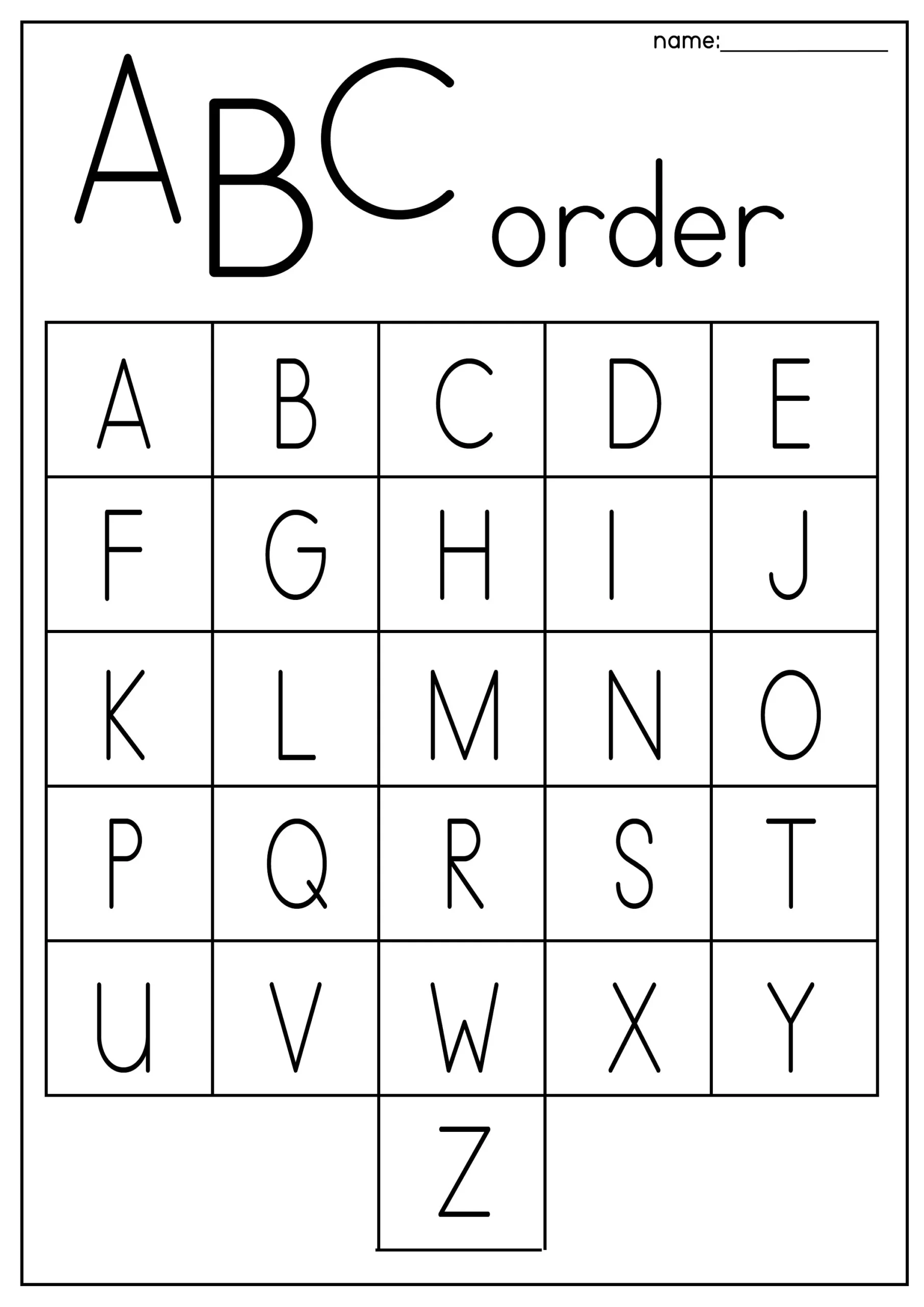 6 Printable ABC Order Work Mats worksheets Preschool kindergarten 6 Printable ABC Order Work Mats worksheets Preschool kindergarten