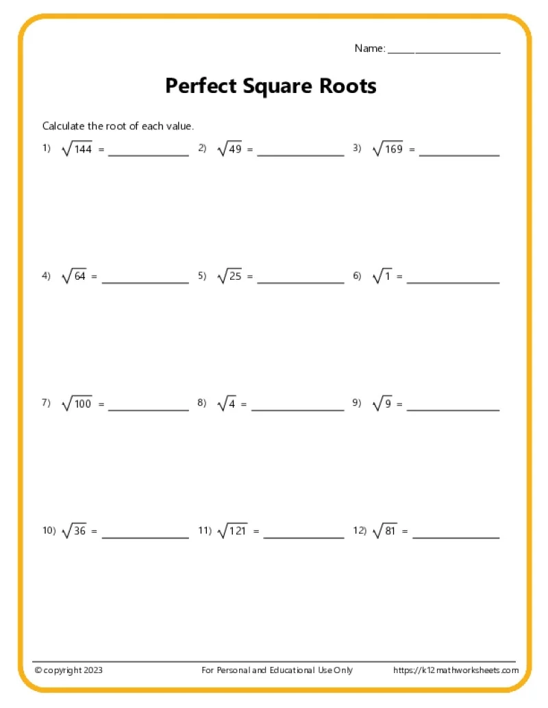 6th Grade Math Worksheets Printable