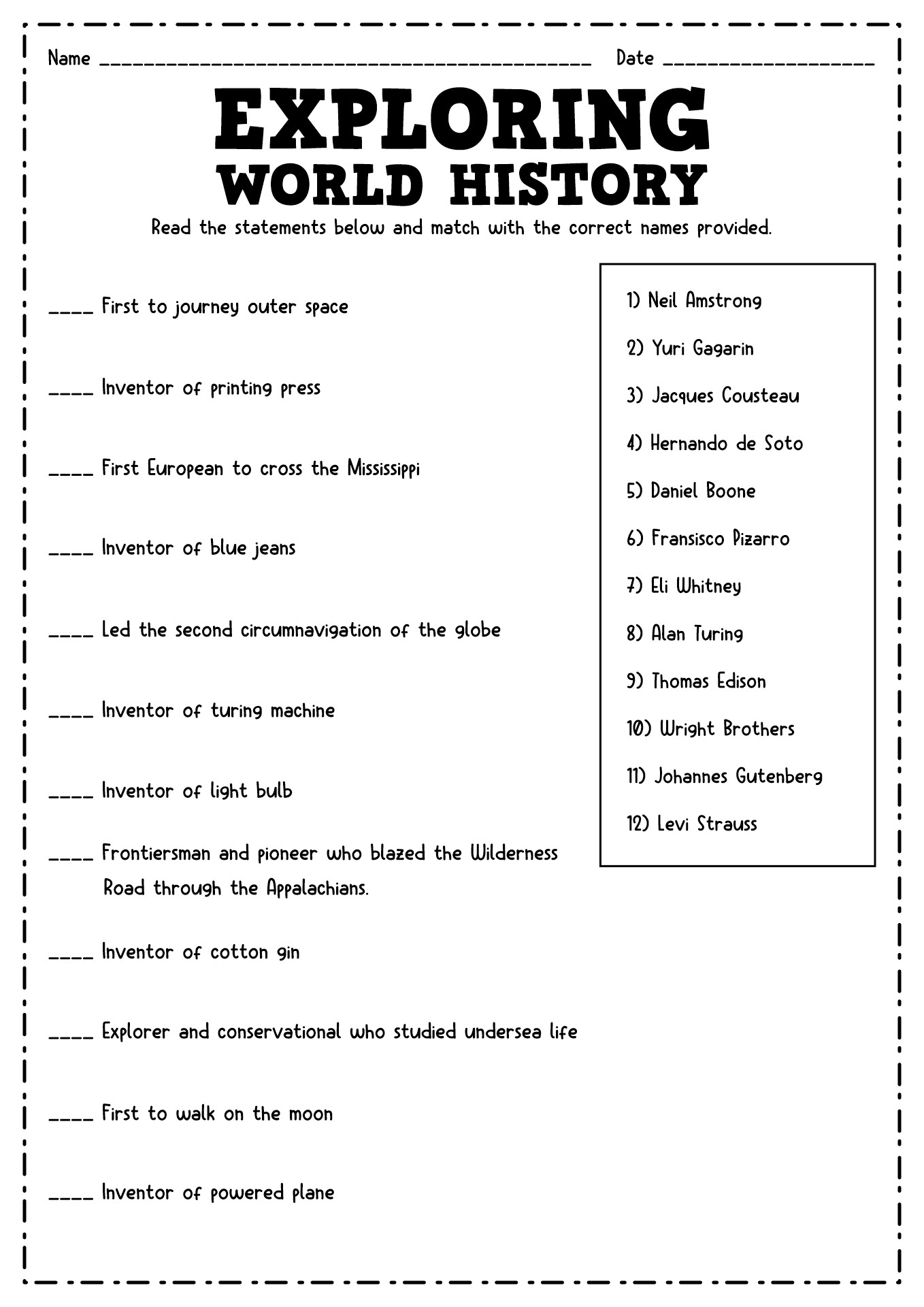 7 Free Printable History Worksheets Free PDF At Worksheeto 7 Free Printable History Worksheets Free PDF At Worksheeto