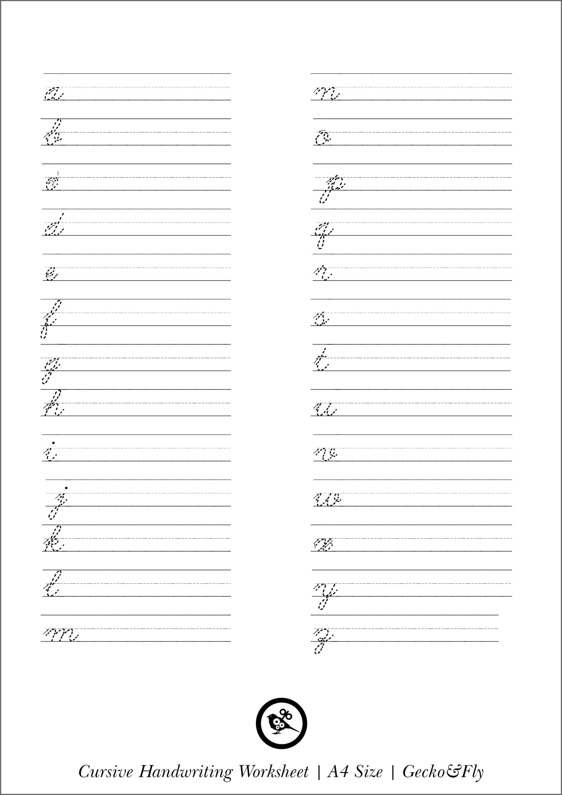 7 Printable Cursive Handwriting Worksheets For Beautiful Penmanship 7 Printable Cursive Handwriting Worksheets For Beautiful Penmanship