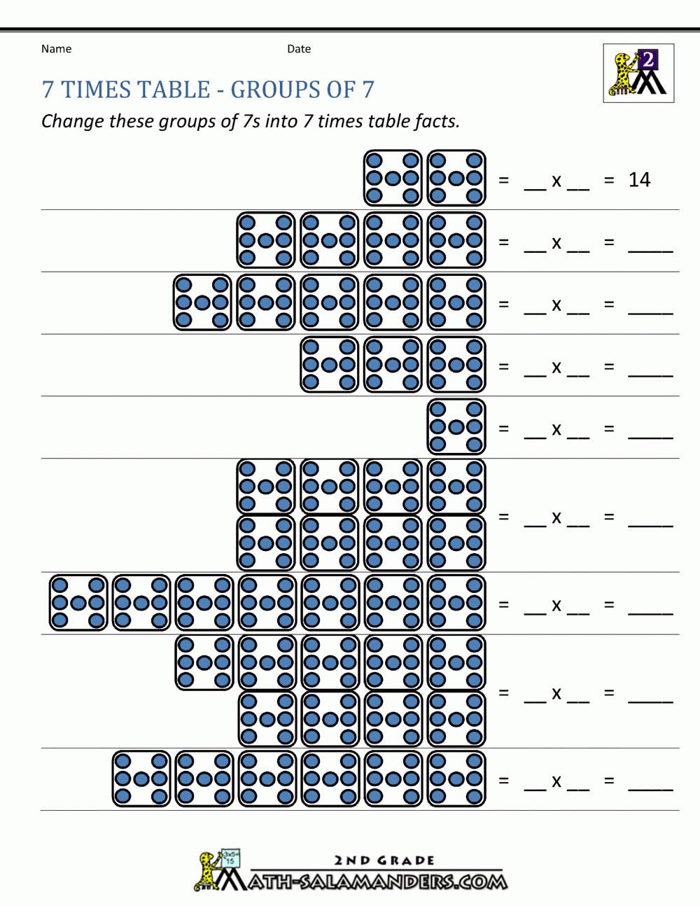 7 Times Tables Worksheets Printable 7 Times Tables Worksheets Printable