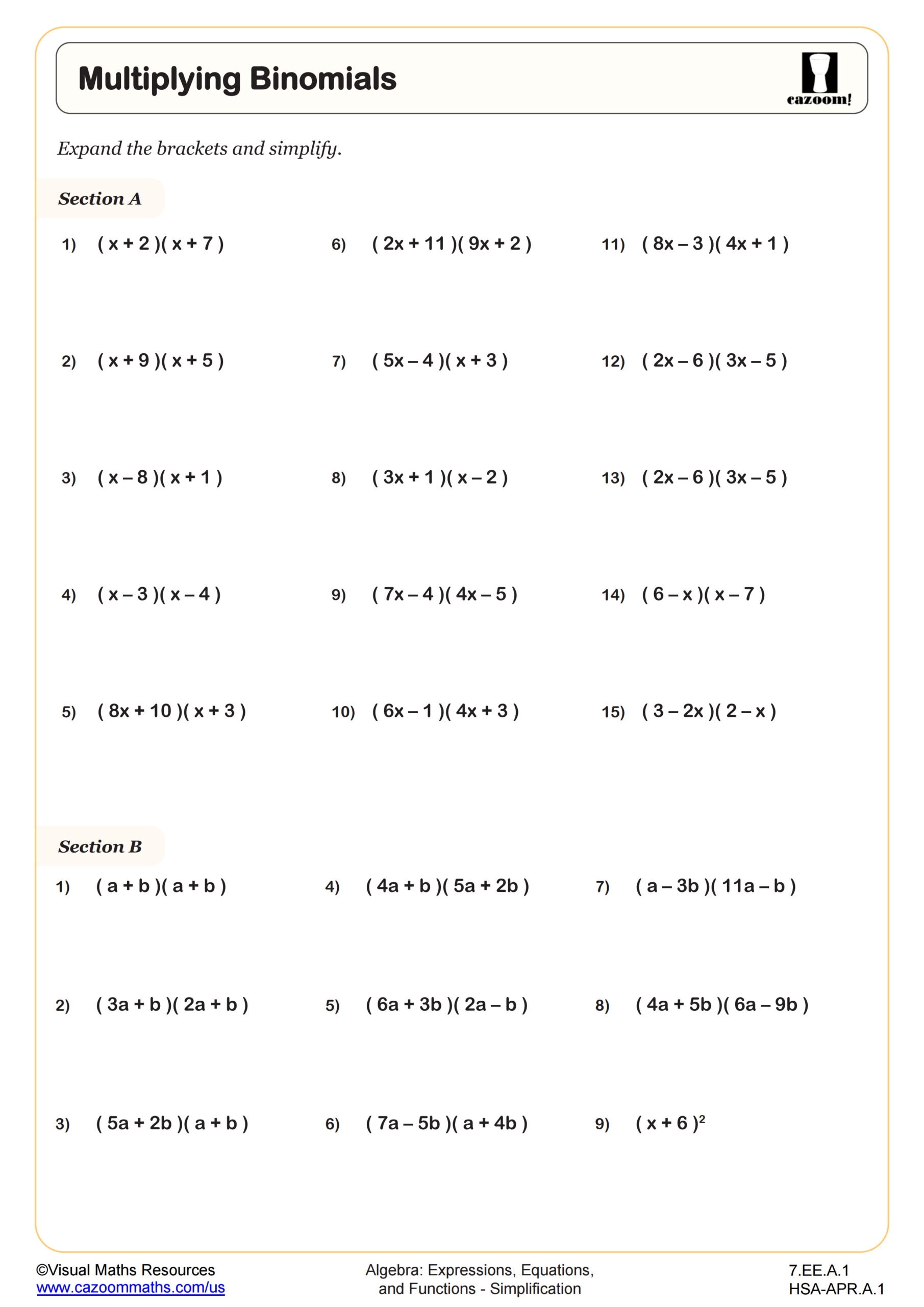 7th Grade Math Worksheets PDF Printable Worksheets Cazoom Math 7th Grade Math Worksheets PDF Printable Worksheets Cazoom Math
