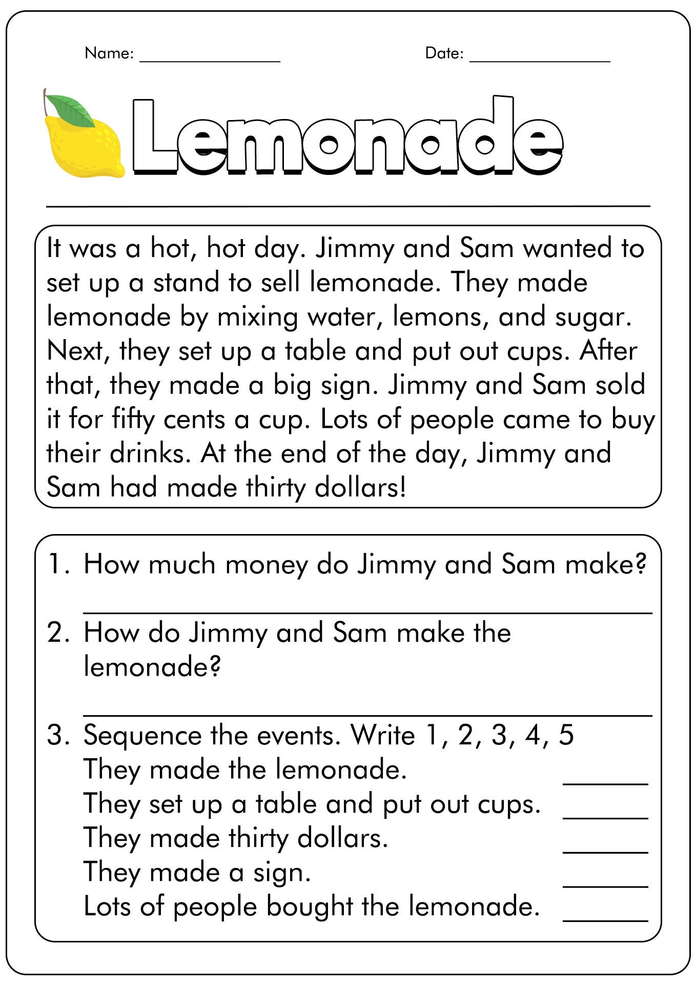 9 First Grade Reading Comprehension Worksheets Free PDF At 9 First Grade Reading Comprehension Worksheets Free PDF At