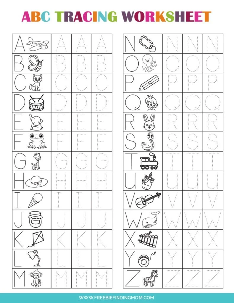 Abc Worksheet Printable Abc Worksheet Printable