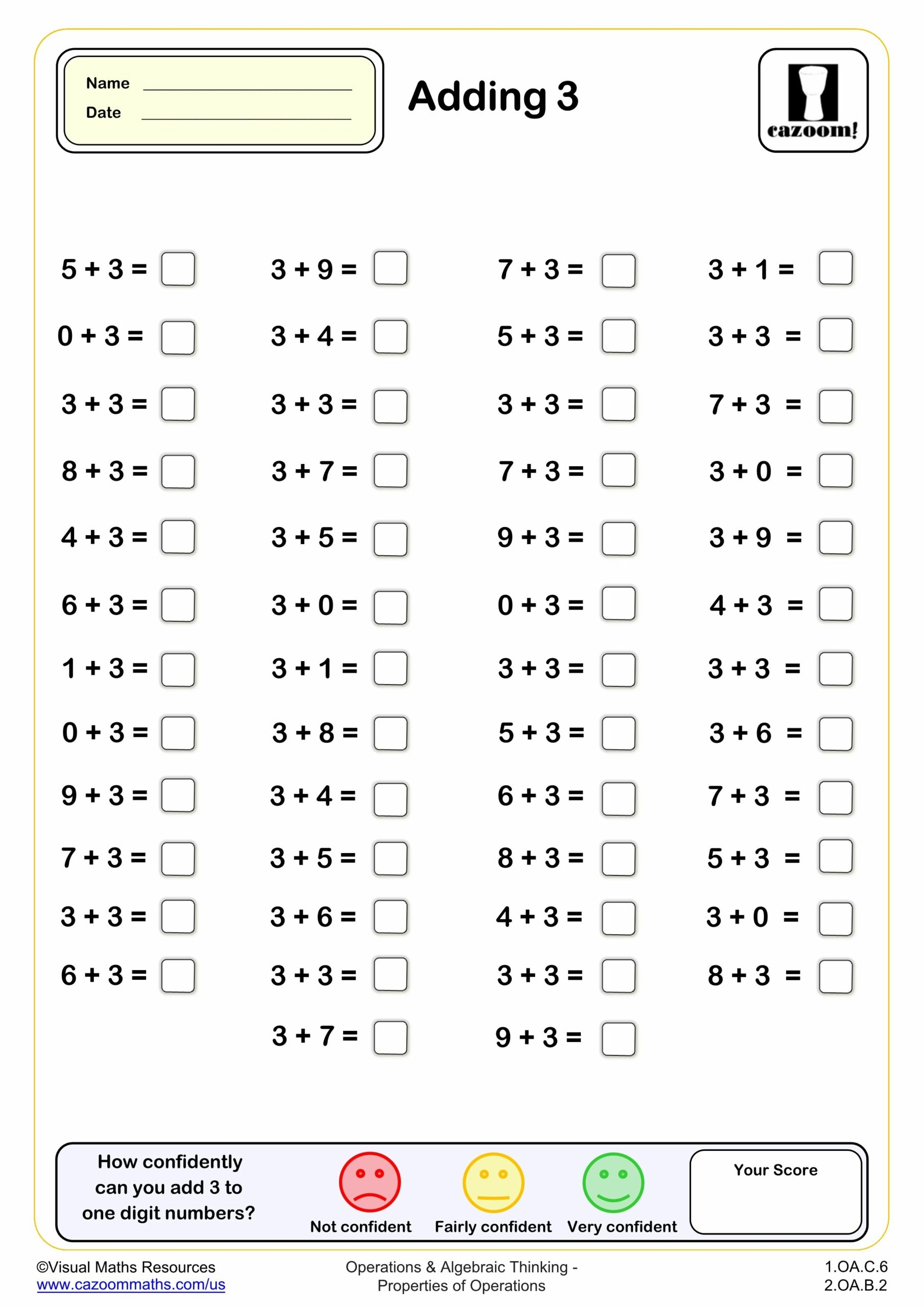 Adding 1 Drills Worksheet 50 Questions PDF Printable Addition Adding 1 Drills Worksheet 50 Questions PDF Printable Addition
