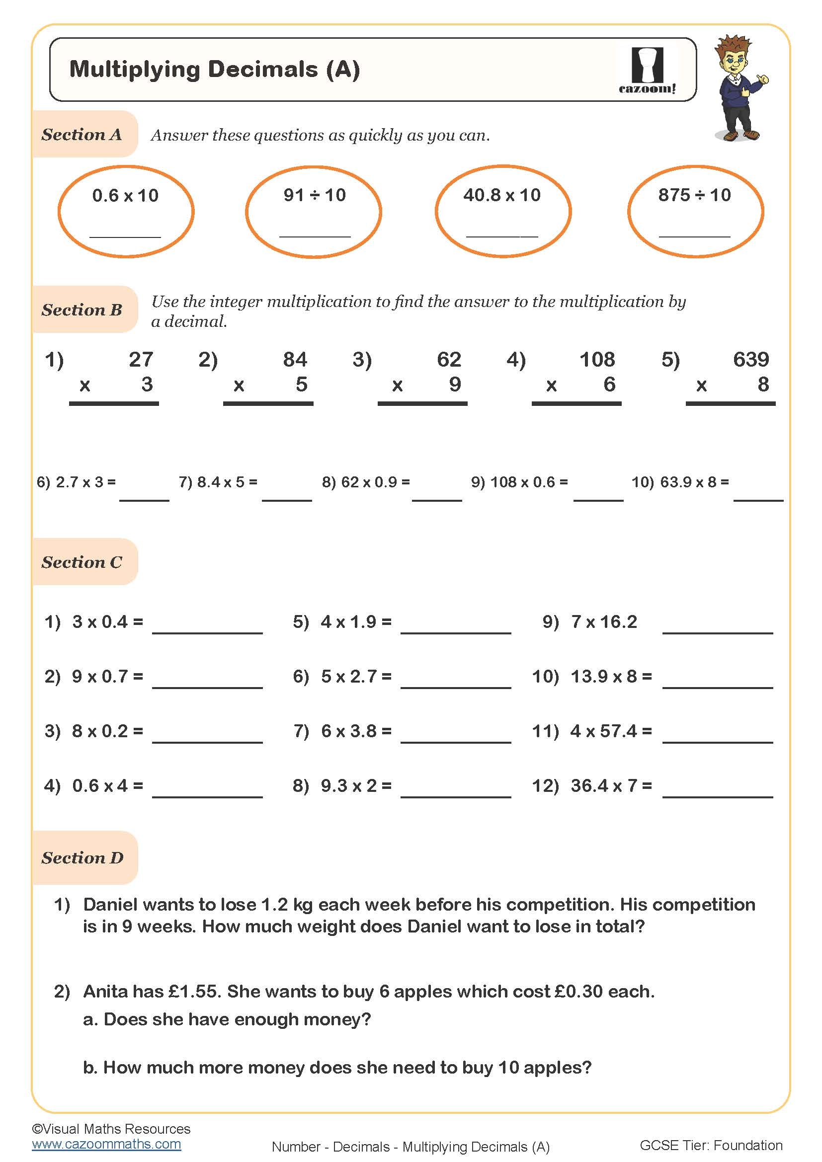 Adding And Subtracting Decimals Worksheet PDF Printable Worksheet Adding And Subtracting Decimals Worksheet PDF Printable Worksheet