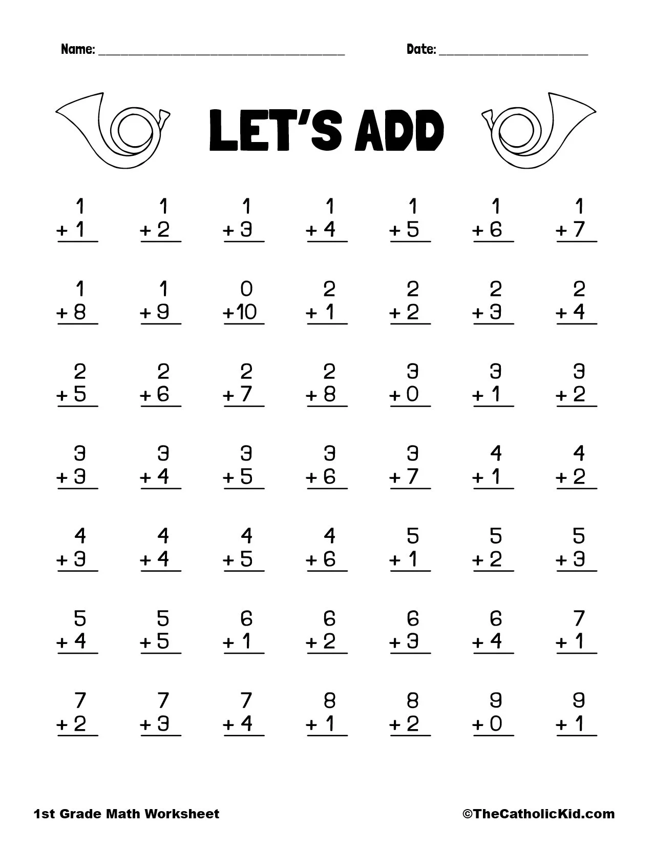 1st Grade Math Worksheets Printable 1st Grade Math Worksheets Printable