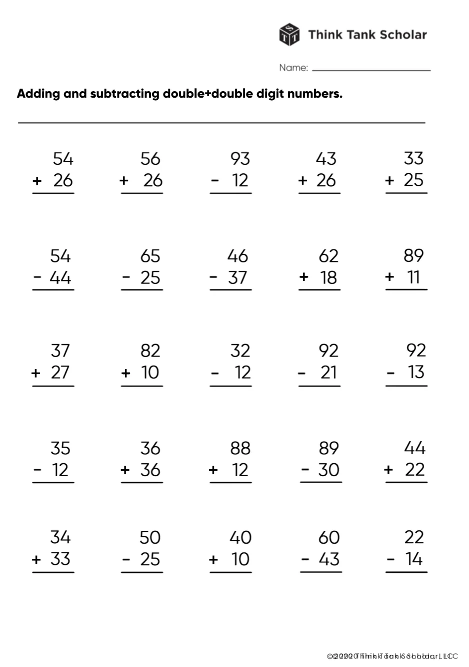 Addition Subtraction Combined Worksheets Printable PDF FREE Addition Subtraction Combined Worksheets Printable PDF FREE