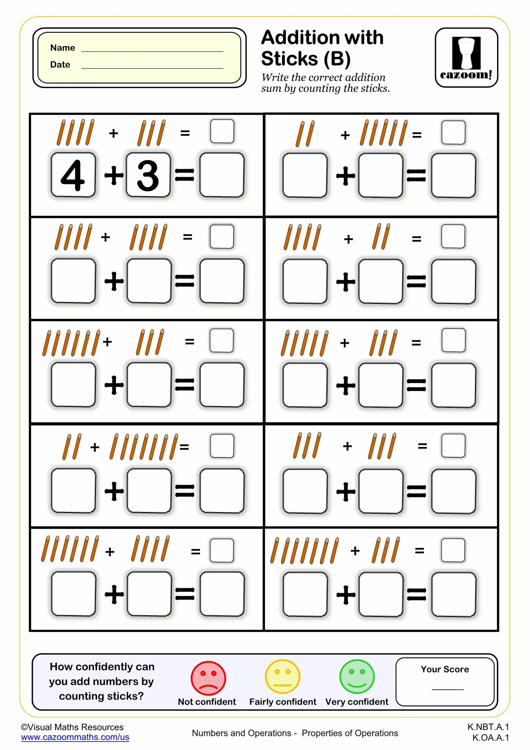 Addition Printable Worksheets