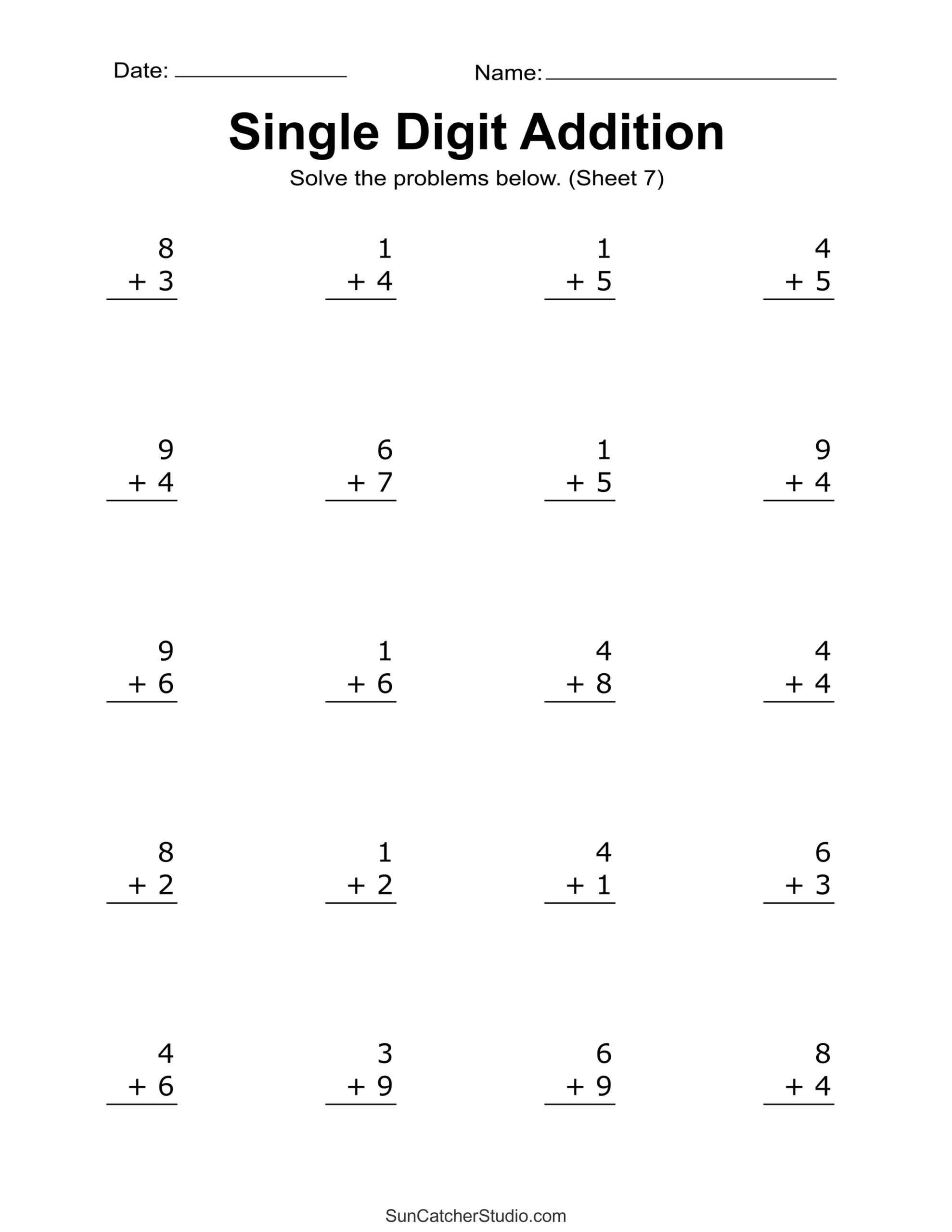 Free Printable Addition For Kindergarten Worksheets Free Printable Addition For Kindergarten Worksheets