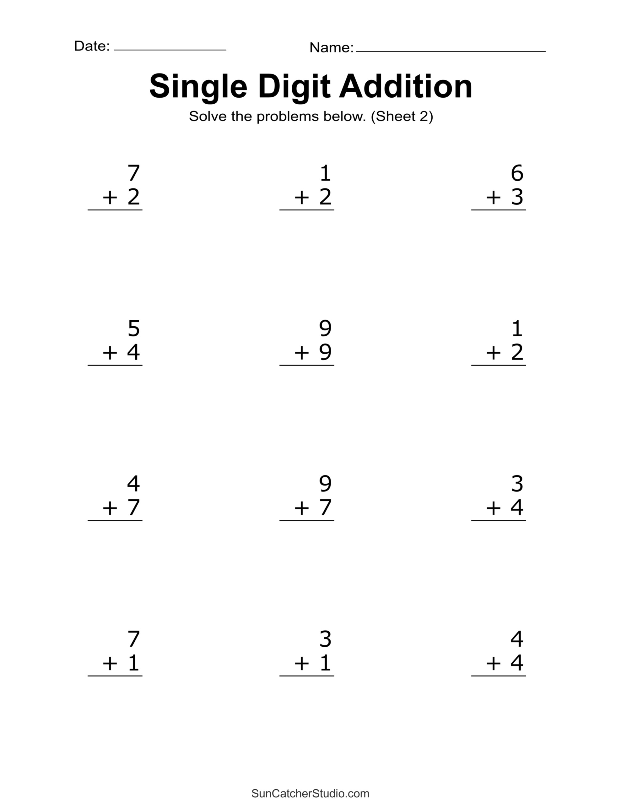 Addition Worksheets Free Printable Easy Math Problems Free Addition Worksheets Free Printable Easy Math Problems Free