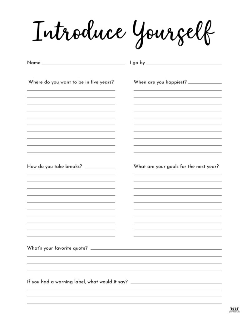 Free Printable All About Me Worksheet For Adults Free Printable All About Me Worksheet For Adults