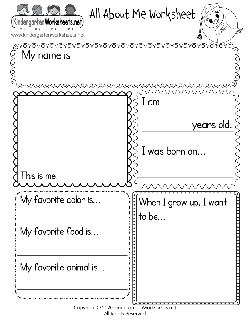 Free All About Me Printable Worksheets Free All About Me Printable Worksheets