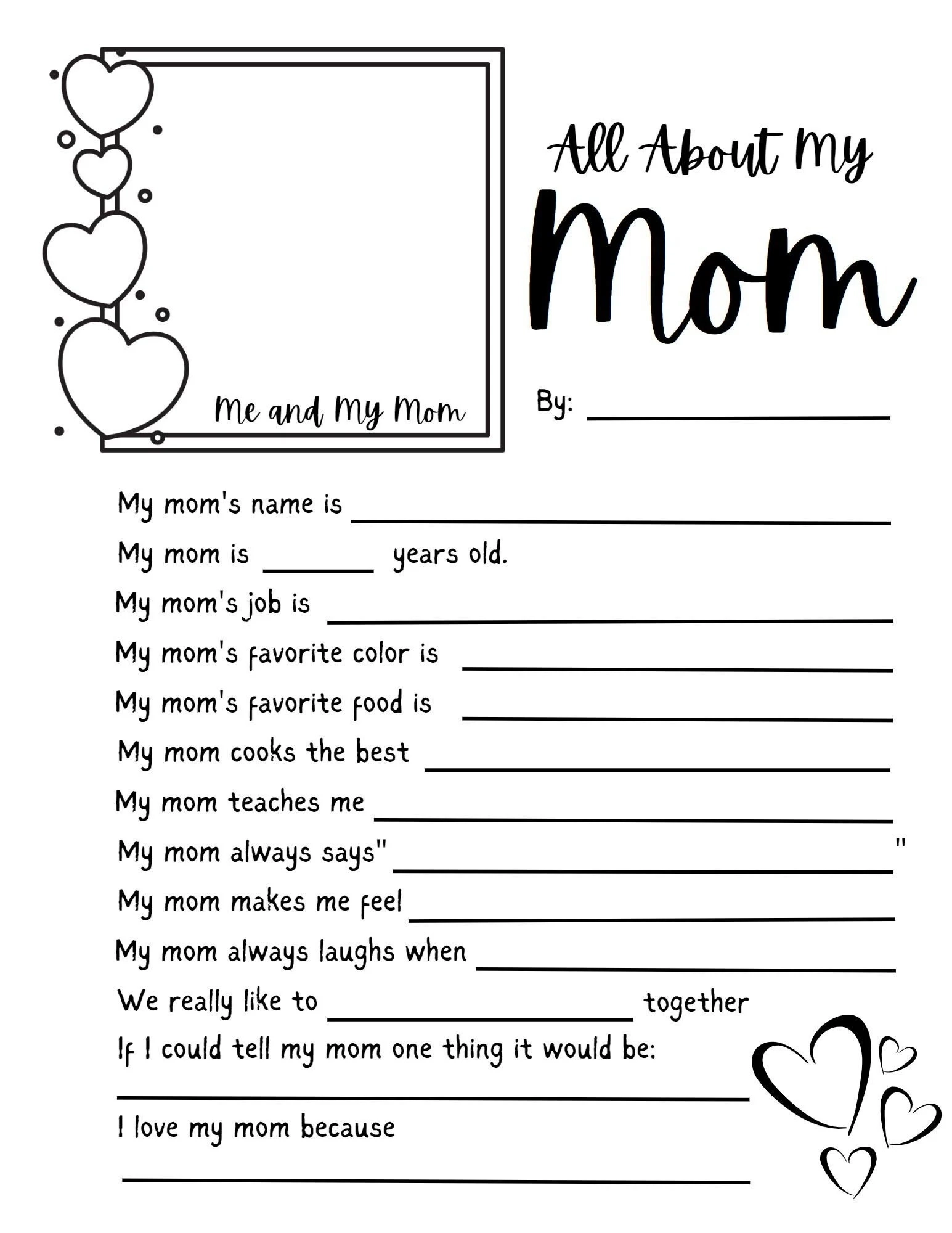 Free Printable Mother's Day Worksheets Free Printable Mother's Day Worksheets